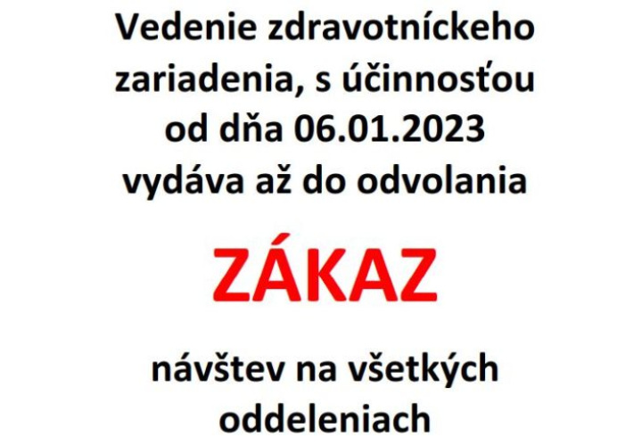 Zákaz návštev